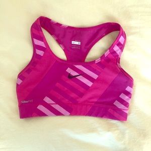 Hot pink nike fit sports bra